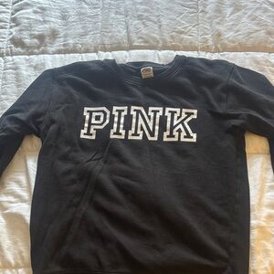 PINK Victoria's Secret Black Crewneck